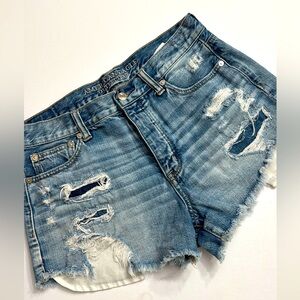American Eagle distressed denim shorts